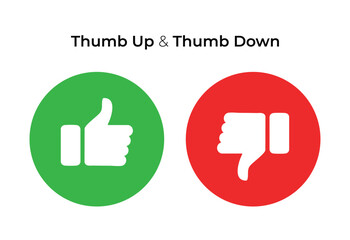 Thumbs Up and Thumbs Down Symbols for Positive and Negative Feedback in Social Media and UI Design
