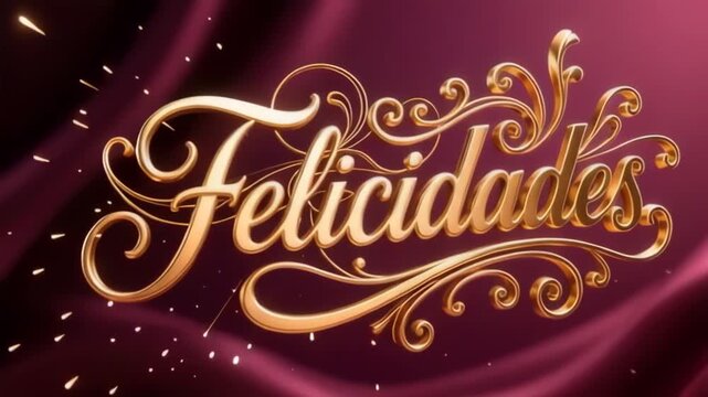 Felicidades Spanish Congratulations video animatiom