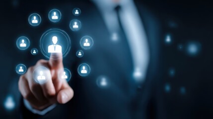 businessman choosing the right person