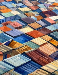 Colorful Rooftops - A Vibrant Tapestry of Urban Architecture.