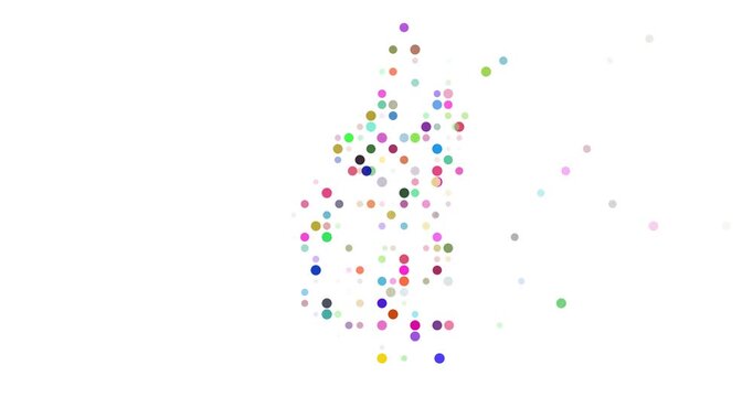 Abstract Dots Constructing the Hewanorra Map Outline