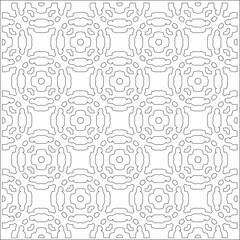 Simple line patterns. Digital design.Black and white pattern for web page, textures, card, poster, fabric, textile. Abstract Wallpaper with repeating shapes.