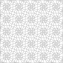 Simple line patterns. Digital design.Black and white pattern for web page, textures, card, poster, fabric, textile. Abstract Wallpaper with Repeating ornament.