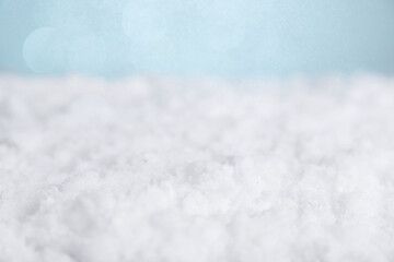 Obraz premium Gentle wintry scene, Gentle snowlike surface with understated color palette and blurred light