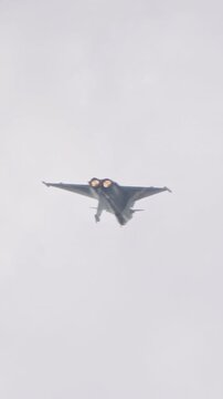 Dassault Rafale fighter jet preforming high speed maneuvers