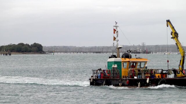 Uncle Bill, the working and support vessel based in Portsmouth harbour