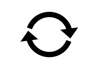 Refresh icon isolated on transparent background, representing update, reload, and synchronization, suitable for user interface design and software applications