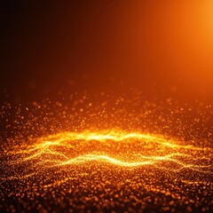 Captivating abstract flow of radiant orange light particles creating a warm, energetic, and digital background texture ,futuristic, radiant, motion