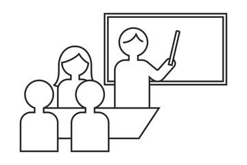 会議、ミーティング、Web会議のイラスト（プレゼン、発表、発言）