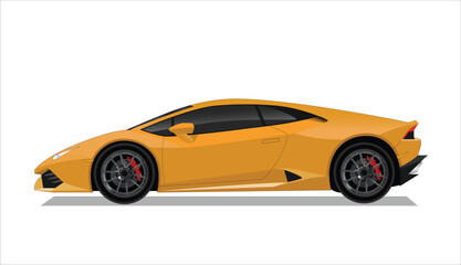 orange Icon motor car art design side view vector template