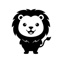 vector illustration of a cartoon lion