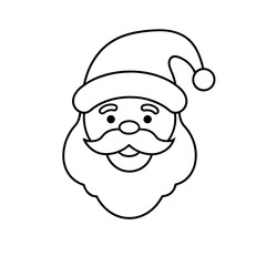 vector illustration of a Santa Claus cartoon face