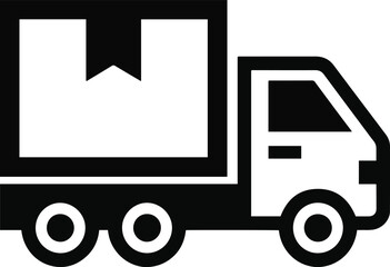 Delivery Truck Icon | Cargo Transport, Shipping, and Logistics Vehicle Vector Illustration