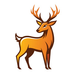 Graceful Deer Mascot Logo with Elegant Antlers