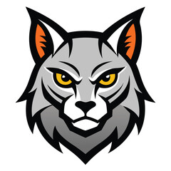 Watchful Lynx Mascot Logo with Tufted Ears