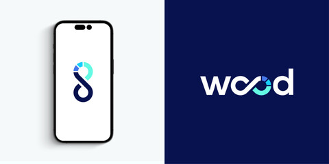 Modern Tech Logo with Infinity Symbol and Wordmark