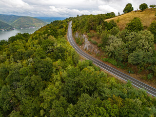 Djerdap National Park offers stunning views along the Danube River on the Serbia Romania border