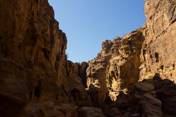 Fototapeta premium Petra, Jordan. The city of Petra, the capital of the Nabataeans, is one of the most famous archaeological sites in the world.