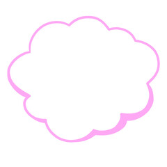 speech bubble with pink background