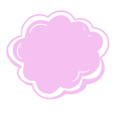 pink bubble speech bubble