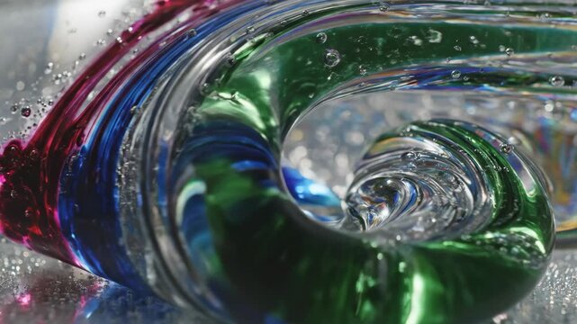 Mesmerizing Macro of Vibrant Inks Mixing in Tranquil Water