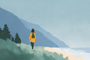 Man on a bicycle on a country road