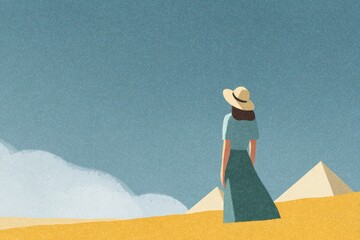 Man stargazing with a telescope from a hill