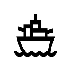 Illustration of a simple black and white boat with waves in a minimalist style line drawing design art, 100 char