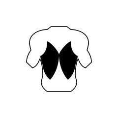 Illustration of a muscular torso with defined back muscles in black and white outline drawing style view from back