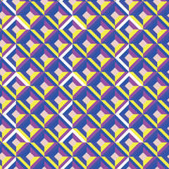 Vibrant Isometric Cubes in Retro Color Harmony