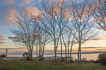 sunset in the countryside