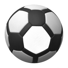 Classic Black And White Soccer Ball Isolated On Transparent Background With Textured Surface Detailed And Realistic Render