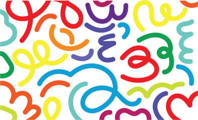 Playful Whirl of Multicolor Squiggle Chaos