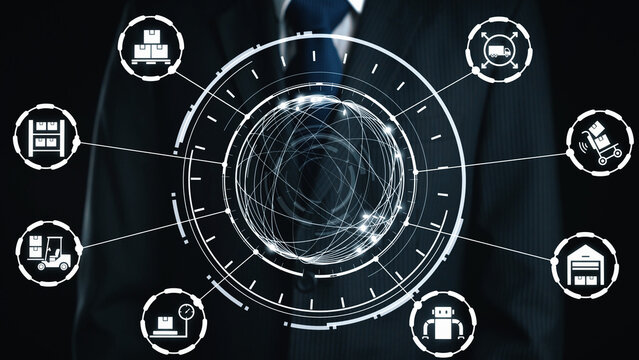 Concept of smart shelves revolutionizes logistics management. This system ensures efficient inventory control, enhancing smart shelves operations and supply chain optimization. Gist - Powered by Adobe