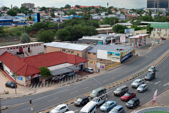Road traffic cars Windhoek Namibia