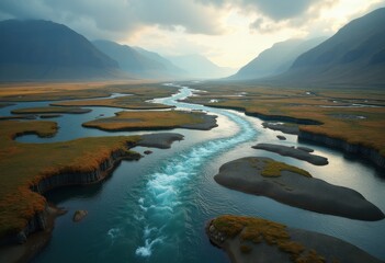 Watershed Area Dynamic River System Flow Organic Connectivity