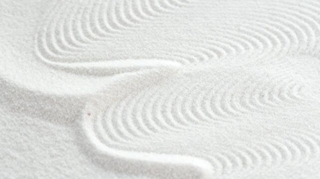 White sand pattern circling
