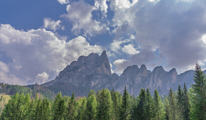 Majestic Dolomites Peaks Near Lago