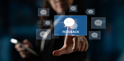 Customer or business team feedback system highlighting comments, opinions, evaluations, reviews, and suggestions from users to improve services, communication, and product quality idea insight Latch