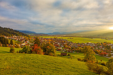 Burgberg - Allgäu - Dorf - Ortsansicht - Herbst 