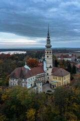 Tovacov czechia aerial view autumn