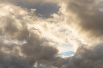 Break in Dark Cloudy Sky