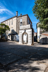 Fototapeta premium Old stone Porta Marcella gate in the town of Cres, Croatia