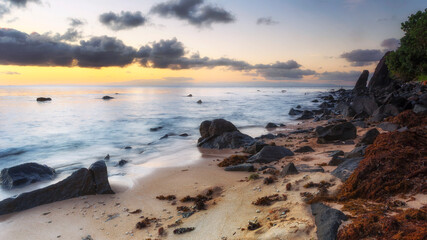 Fiji sea hideaway right rocks sunrise