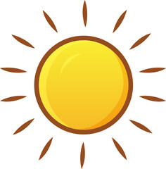 sun golden illustration design