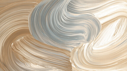 Elegant neutral abstract painting with soft brush strokes
