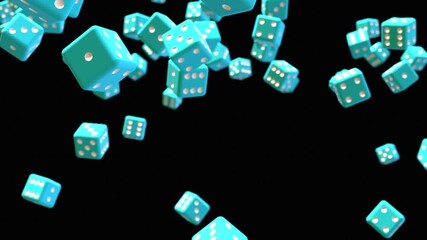Gambling ludo Dice Falling Animation Transparent Background. Poker Dice Rolling and Falling Transparent Animation. 3D Casino Game Dice Drop Falling Effect. - Powered by Adobe