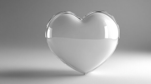 3D white heart icon element with smooth glossy finish and modern design representing love purity positivity and digital symbolism ideal for app design user interface and creative visuals - Powered by Adobe