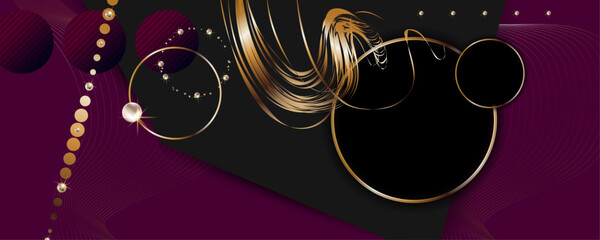 Christmas Festive, elegant, shiny gold design black background abstract shiny