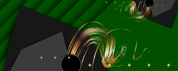 Christmas Festive, elegant, shiny gold design black background abstract shiny